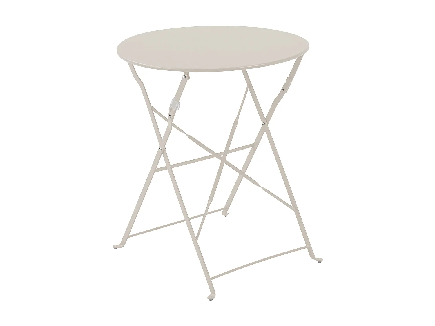 Table pliante en acier beige clair