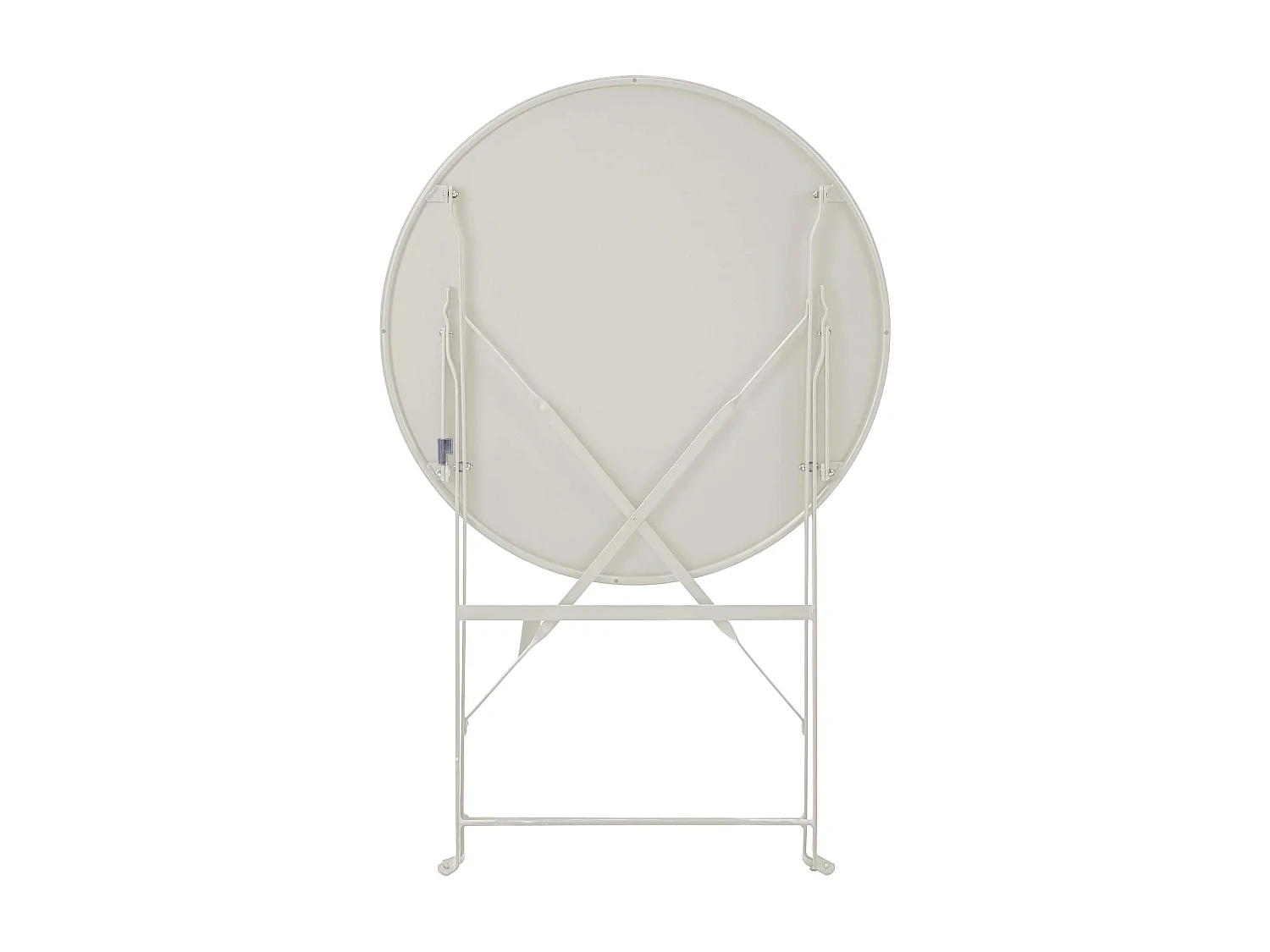 Table pliante en acier beige clair