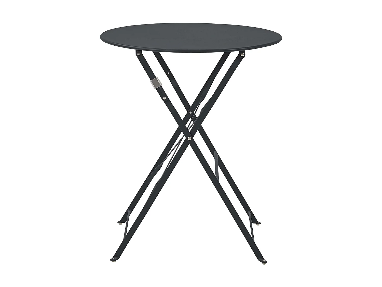 Table pliante en acier gris anthracite