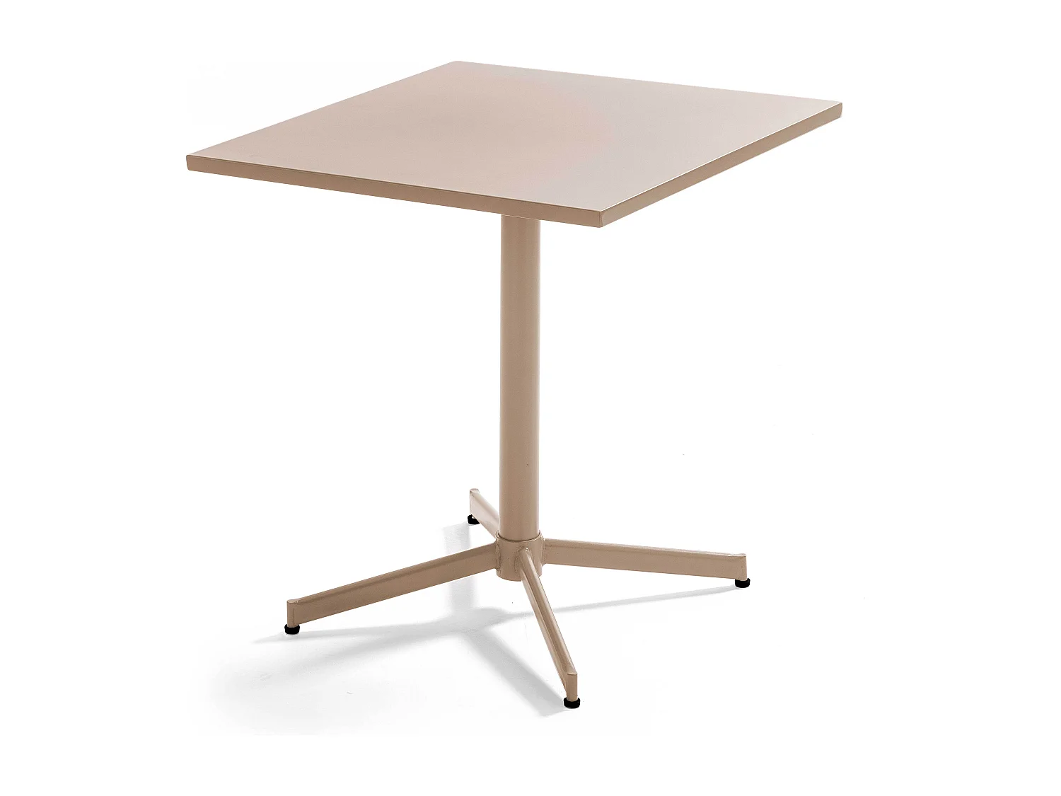 Table de jardin carrée bistro inclinable en acier taupe - Palavas