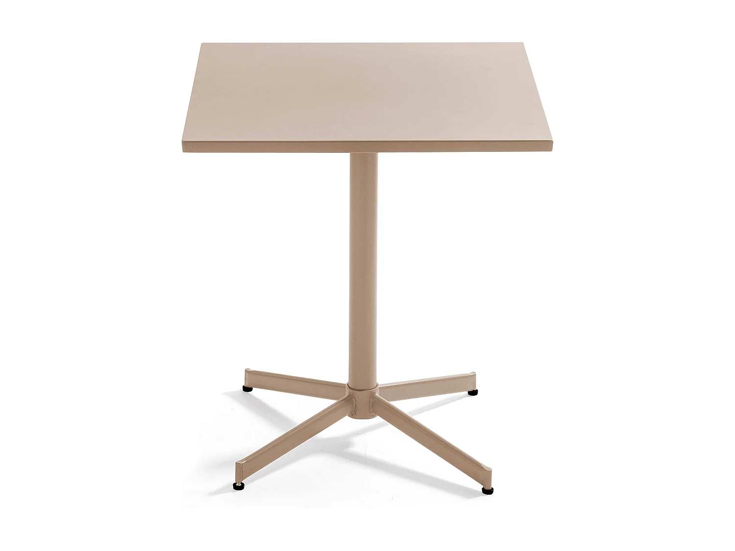 Table de jardin carrée bistro inclinable en acier taupe - Palavas