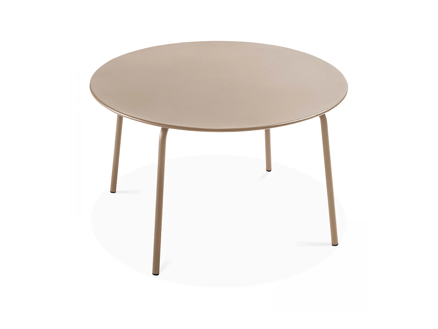 Table de jardin ronde en acier taupe  - Palavas