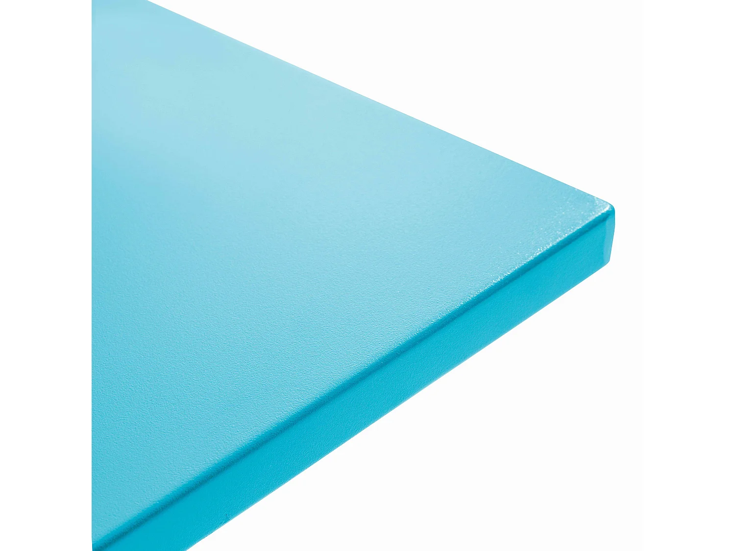 Table de jardin carrée bistro inclinable en acier bleu - Palavas