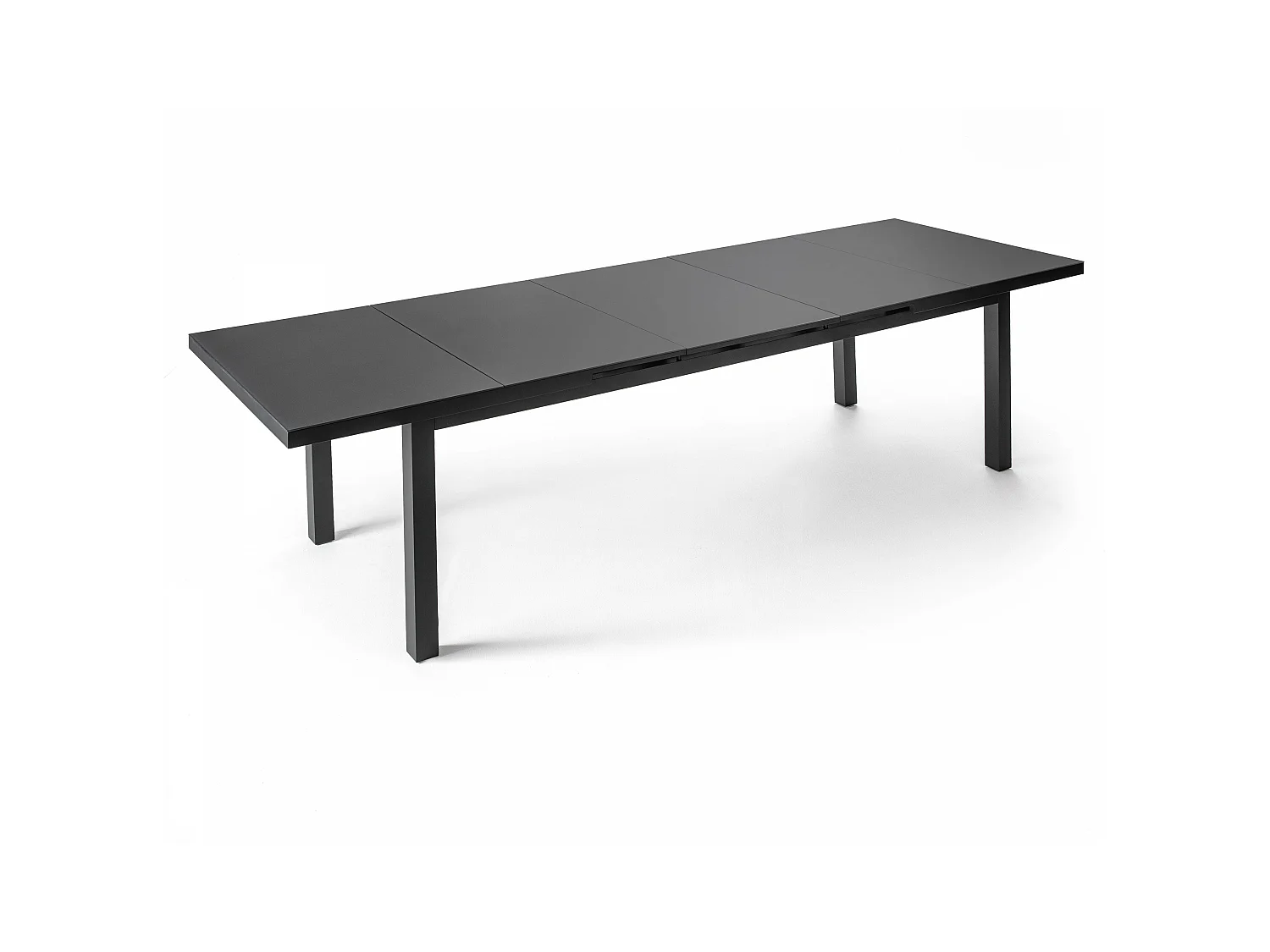 Tuintafel met verlengstuk in antracietgrijs voor 12 personen