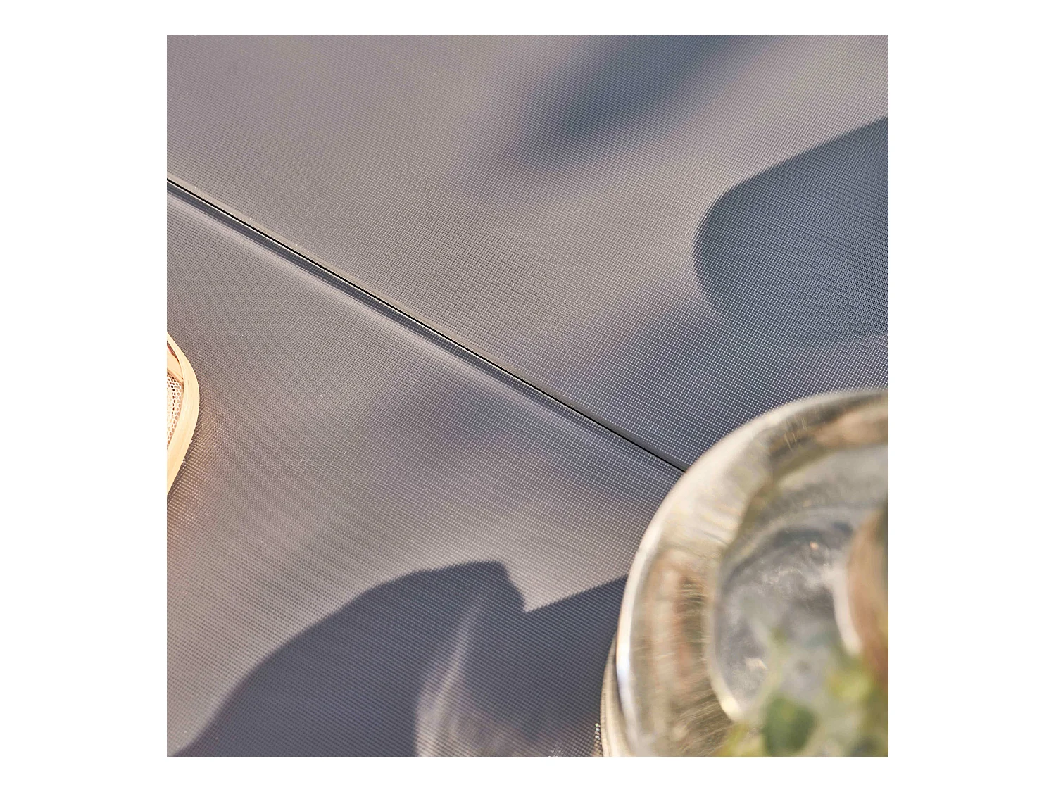 Tuintafel met verlengstuk in antracietgrijs voor 12 personen