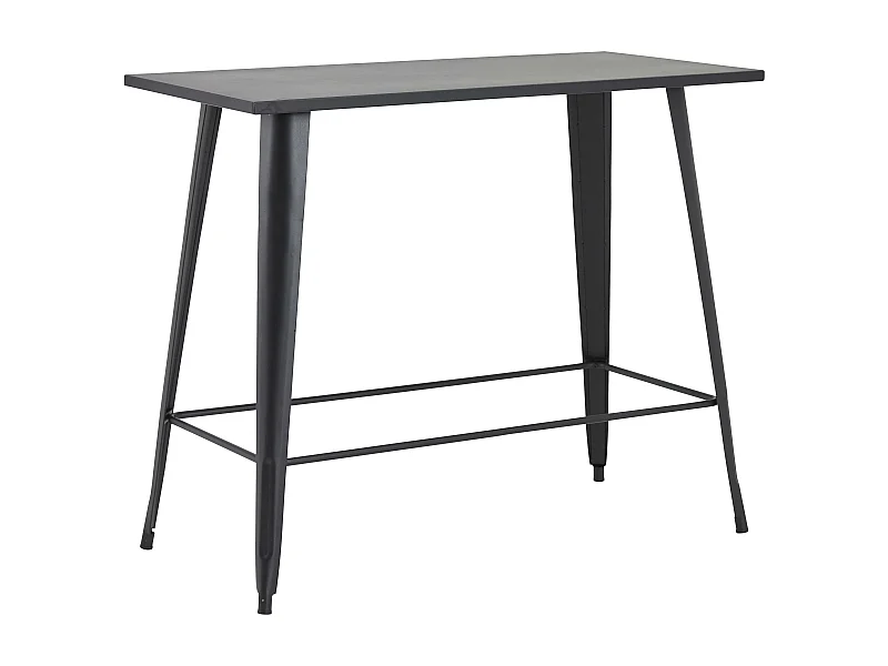 Hoge tafel van zwart staal