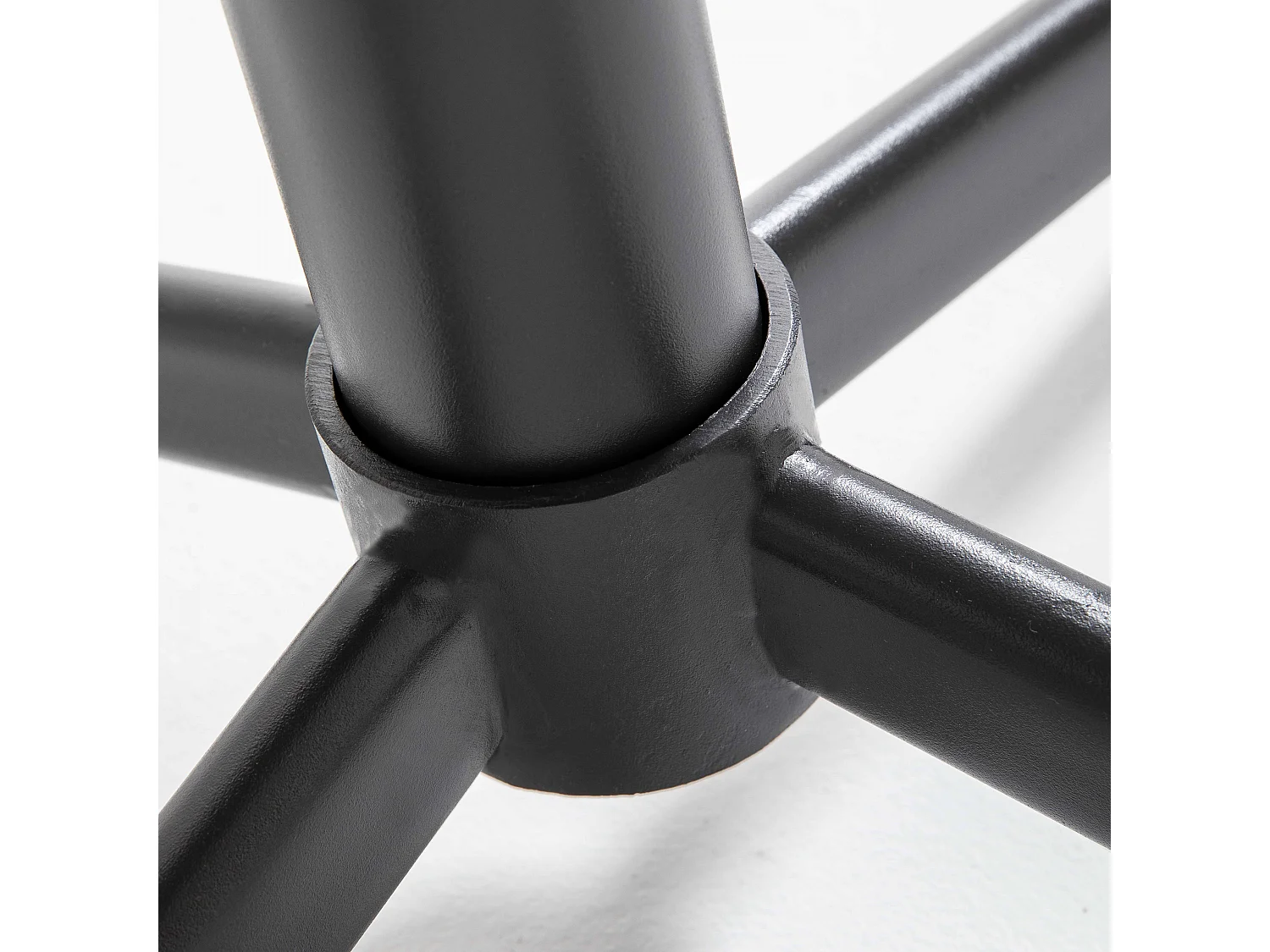 Table bistrot ronde en acier et céramique effet bois gris - Tivoli