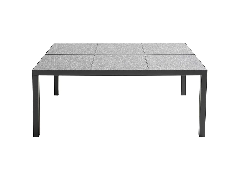 Tuintafel voor 10 personen van met grijze keramische tegels