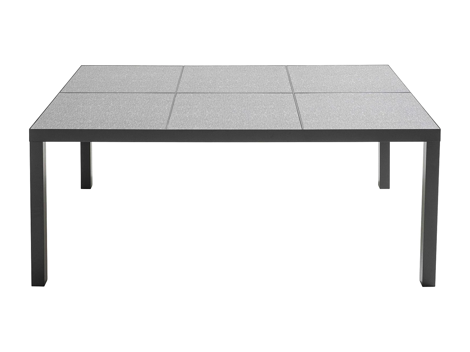 Table de jardin 10 places en aluminium céramique gris - Tivoli