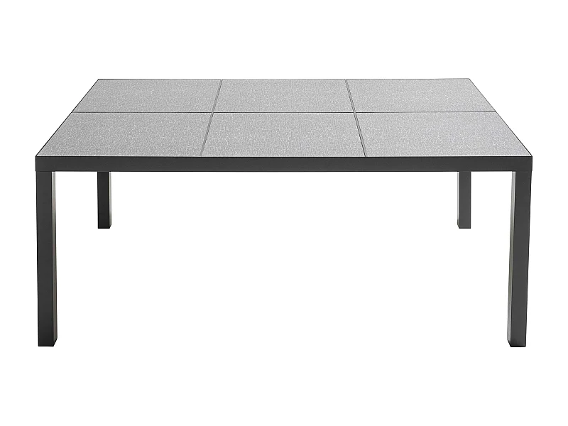 Table de jardin 10 places en aluminium céramique gris - Tivoli
