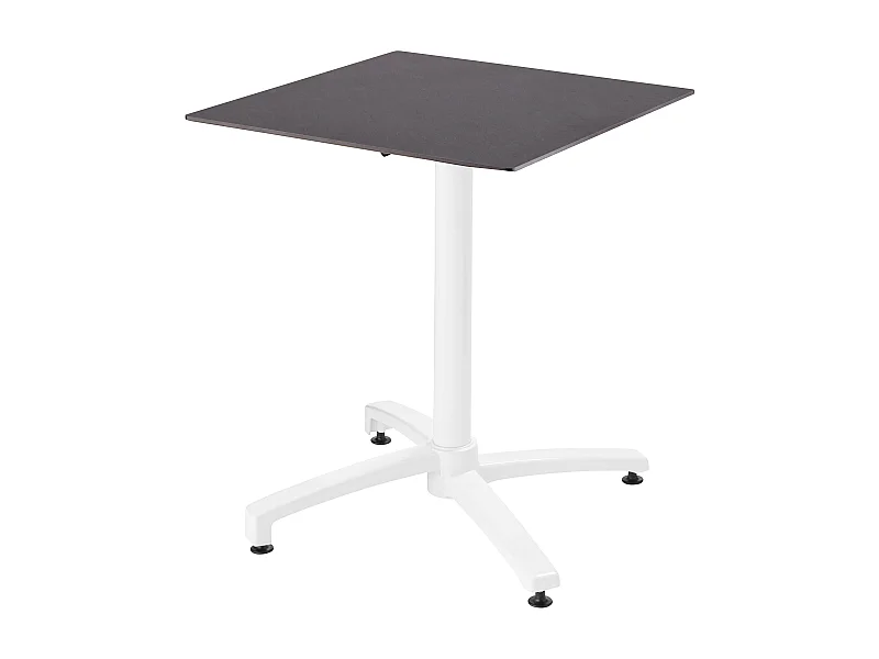 Table de terrasse 60 x 60 cm inclinable stratifié ardoise gris foncé