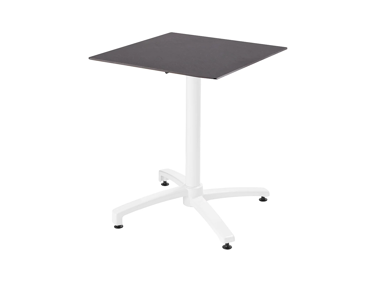 Table de terrasse 60 x 60 cm inclinable stratifié ardoise gris foncé