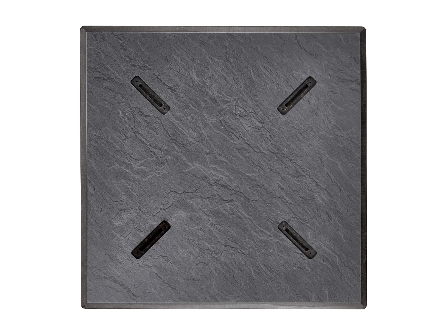 Table de terrasse 60 cm inclinable ardoise gris foncé