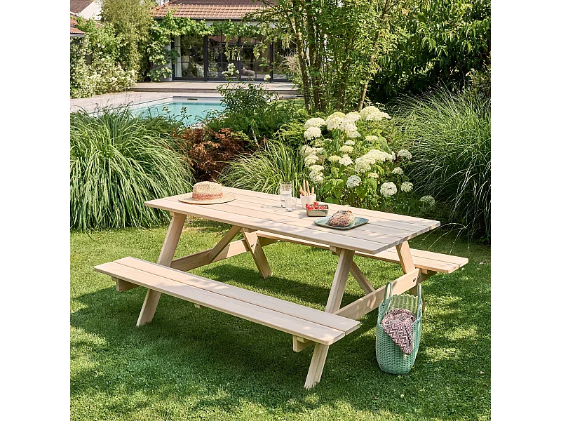Table de pique nique en bois FSC