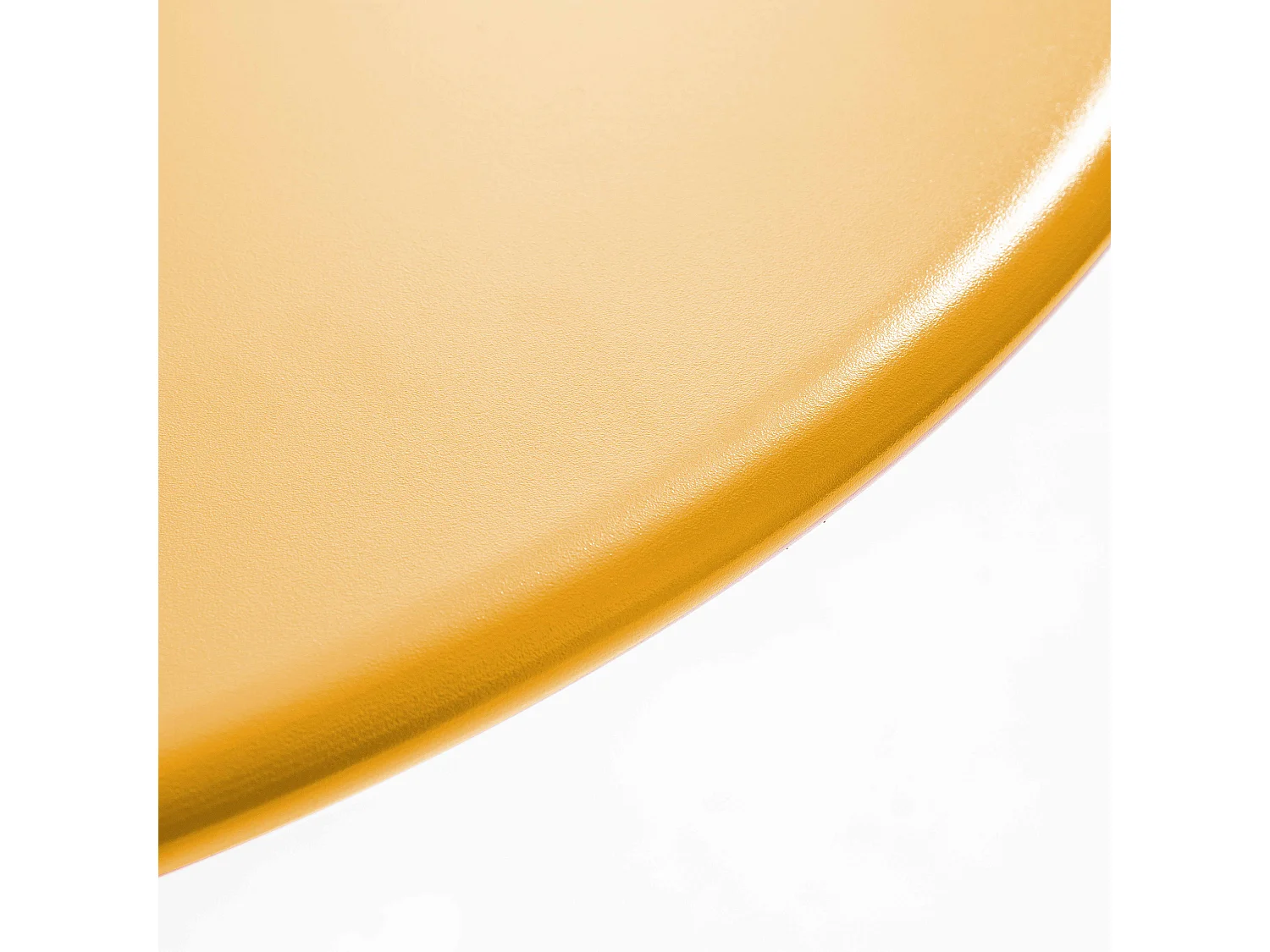 Ensemble table de jardin ronde et 4 chaises jaune - Palavas