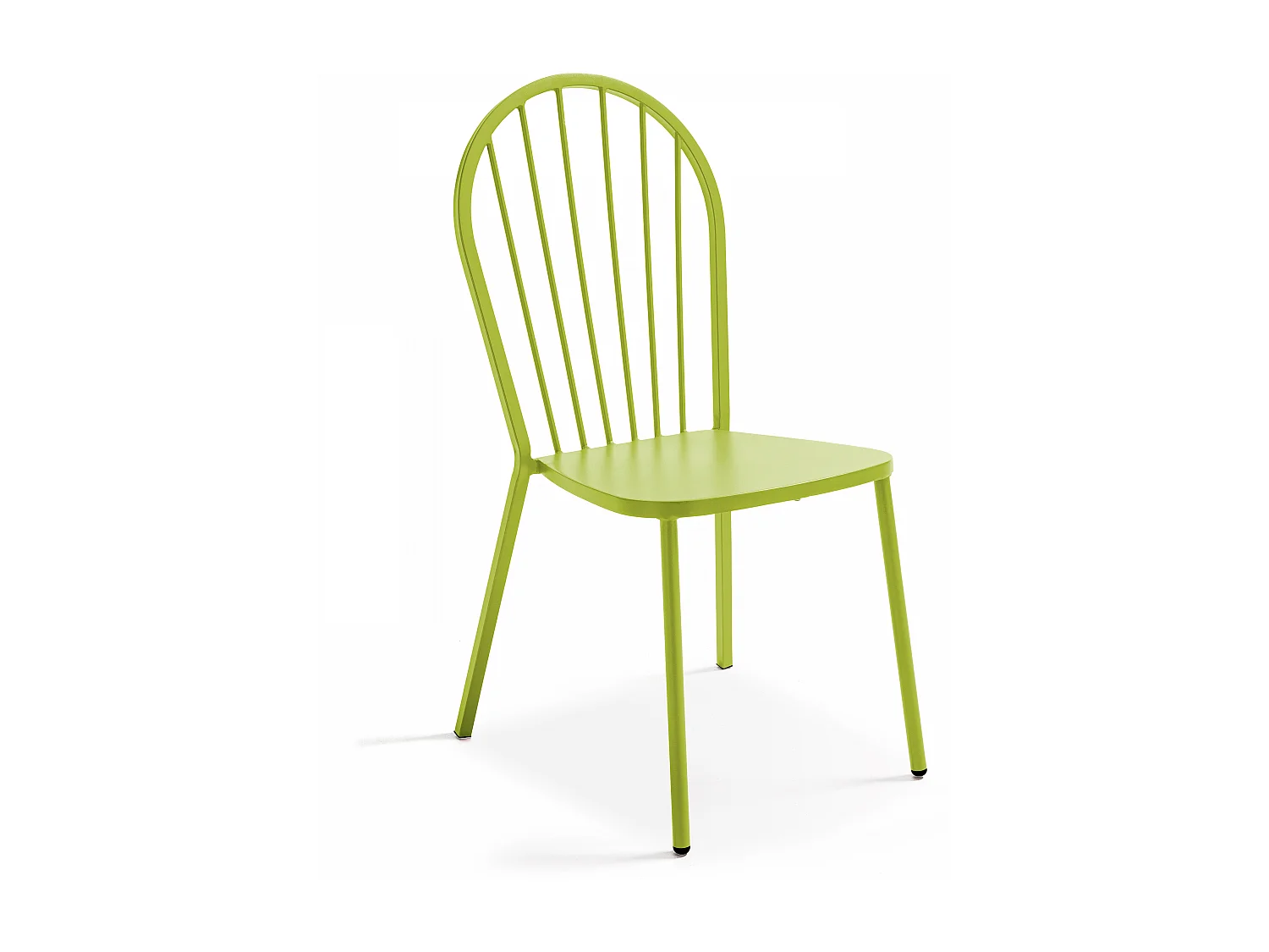 Ensemble table de jardin et 8 chaises bistrot en acier vert - Palavas