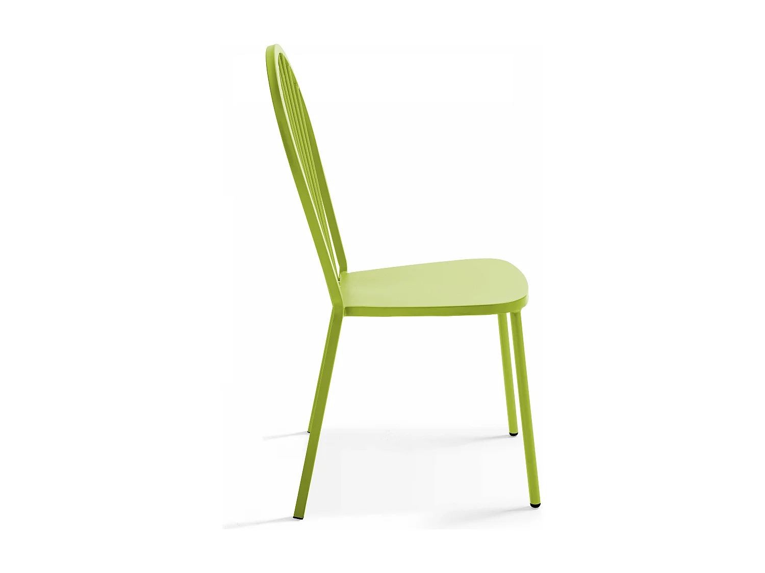 Ensemble table de jardin et 8 chaises bistrot en acier vert - Palavas