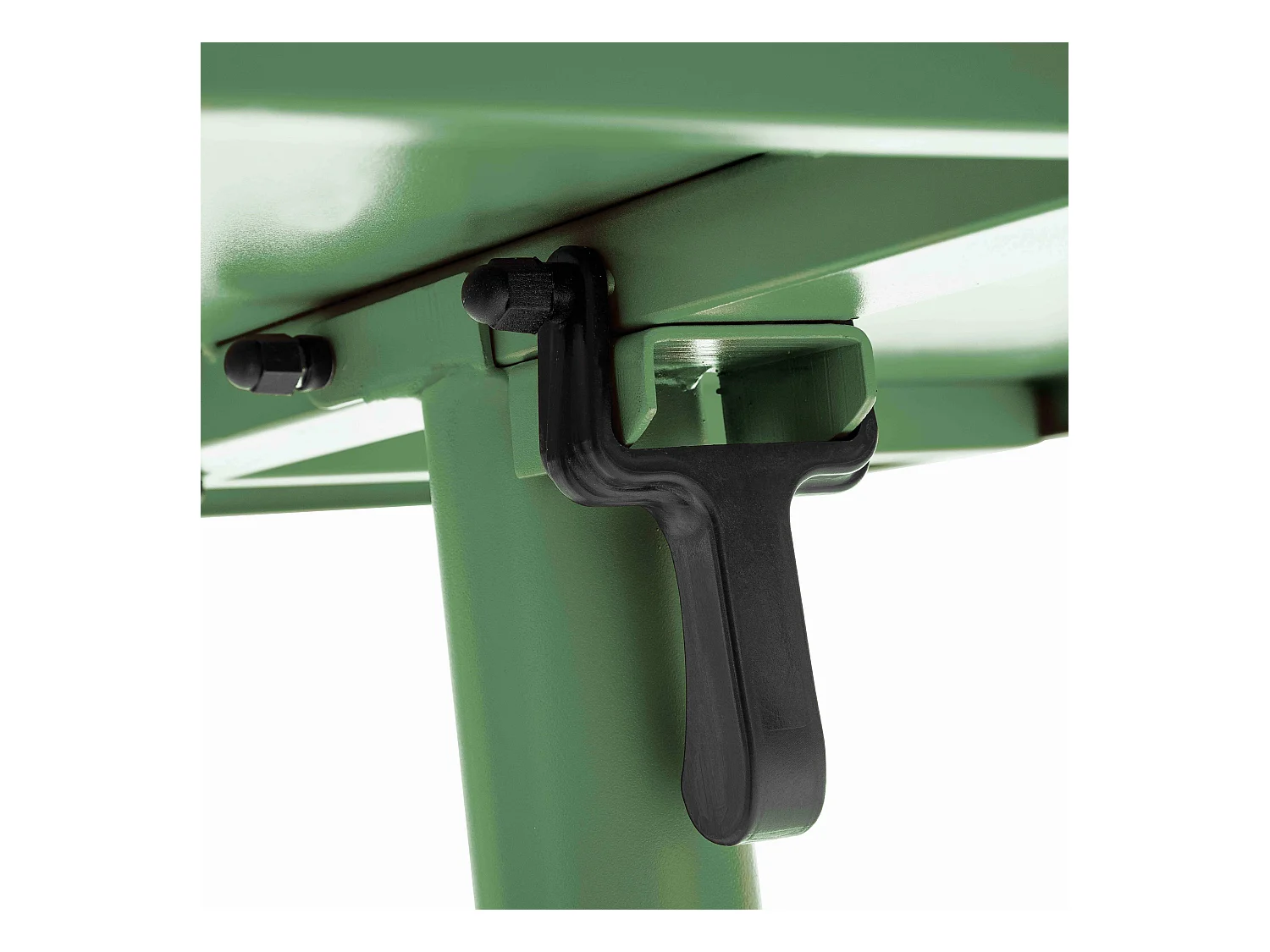 Set van een vierkante tuin tafel en 2 groene cactus fauteuils