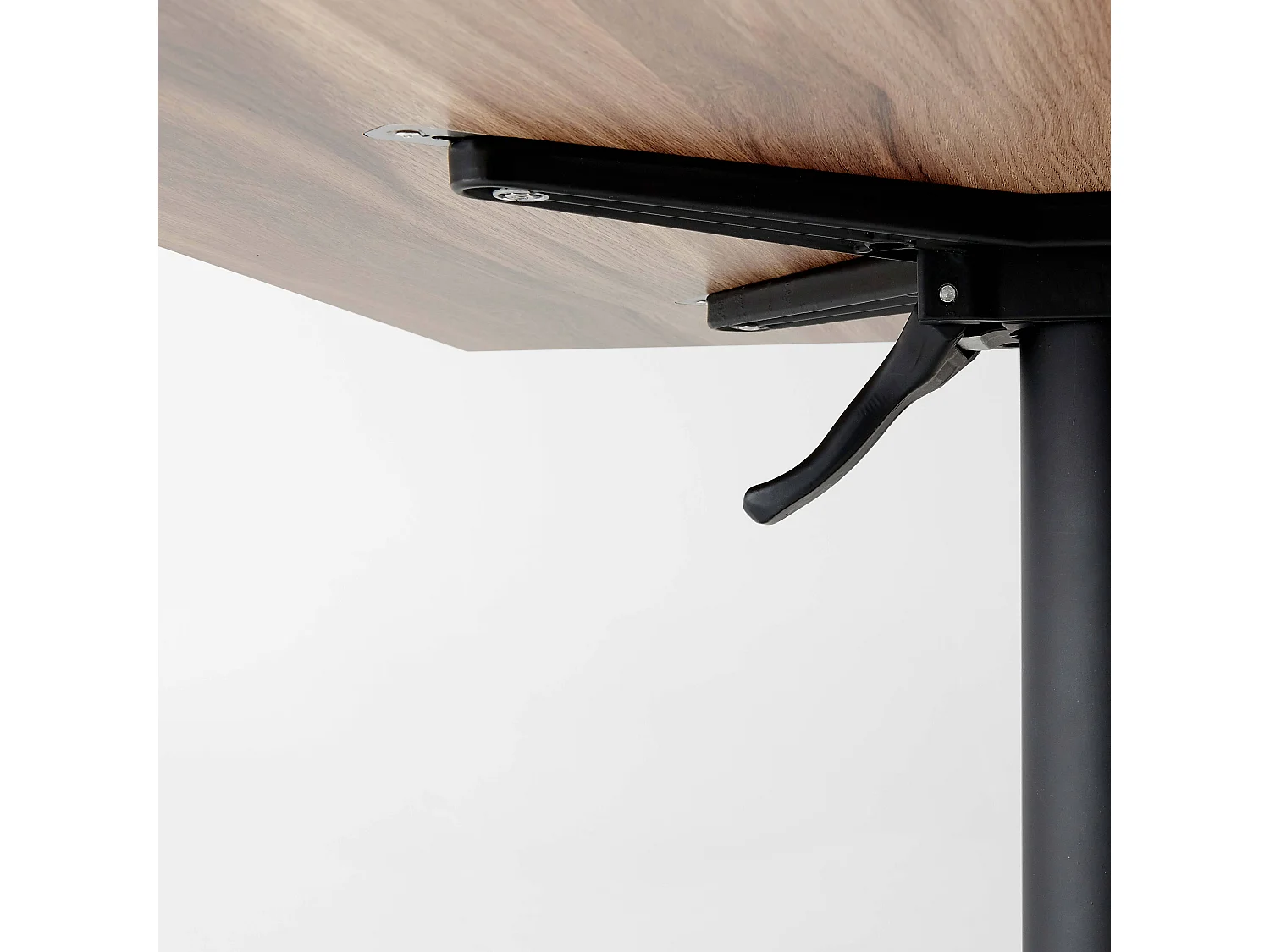 Ensemble table de terrasse stratifié en chene et 2 fauteuils gris