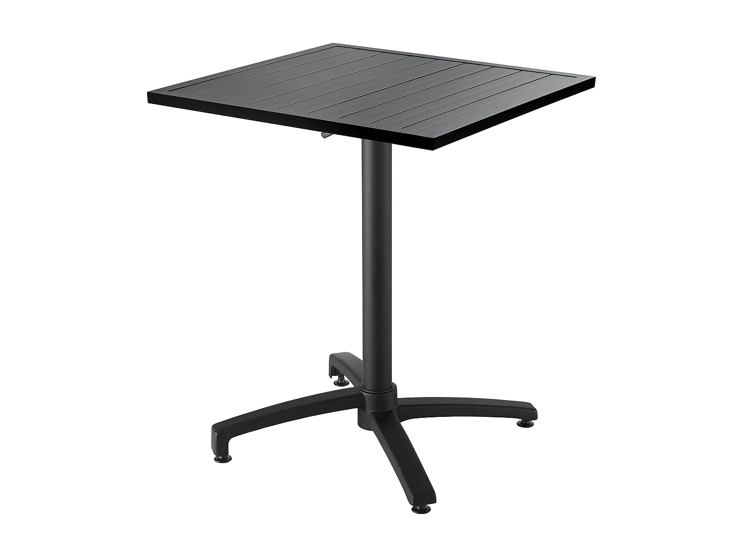 Ensemble table de jardin bistrot et 2 chaises en aluminium gris