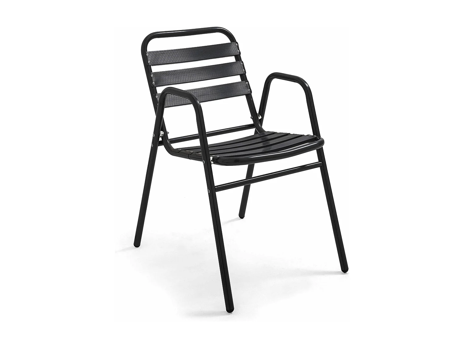 Ensemble table de jardin bistrot et 2 chaises en aluminium gris