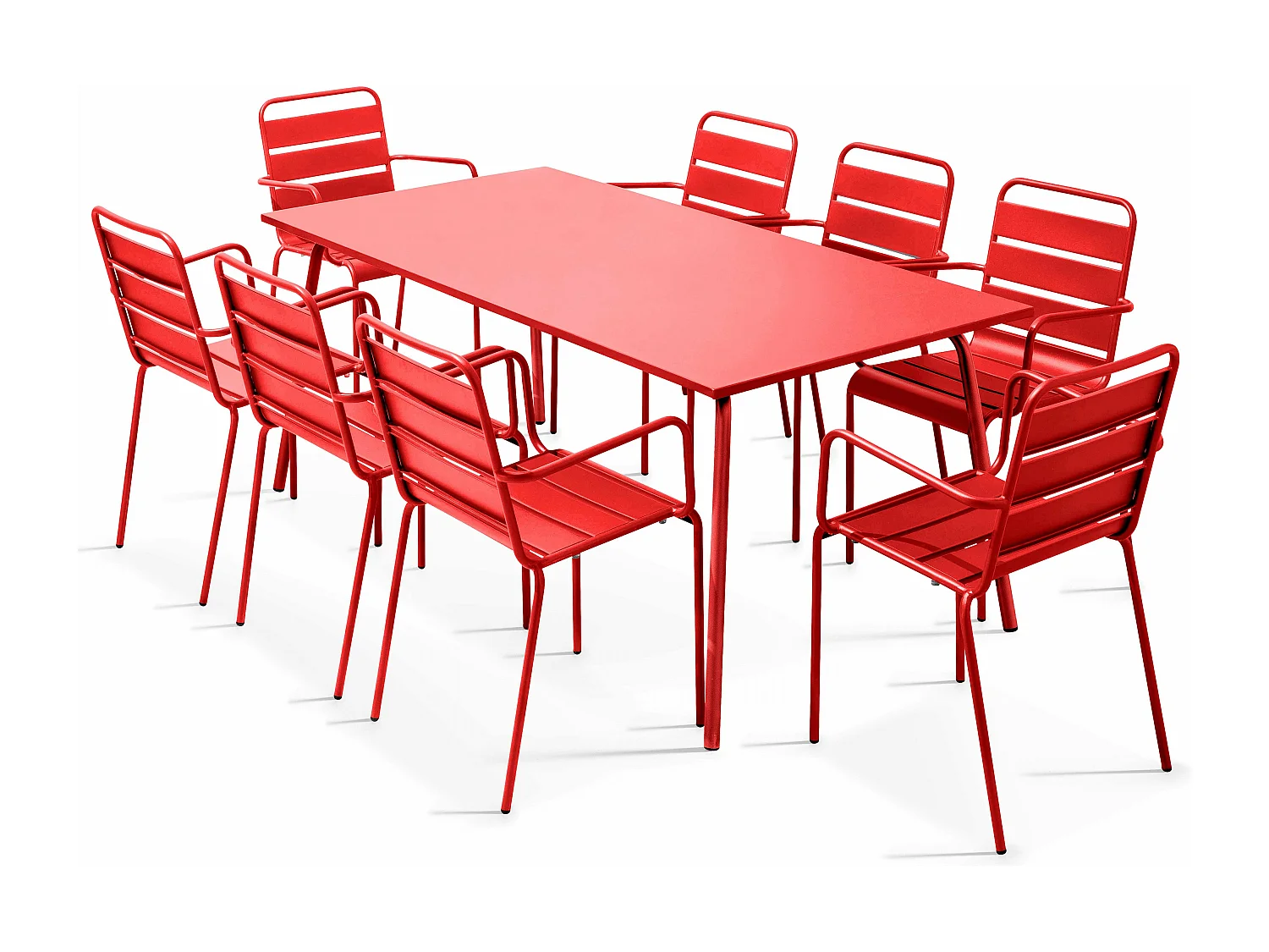 Tuinmeubelset met tafel en 8 stoelen, Rojo