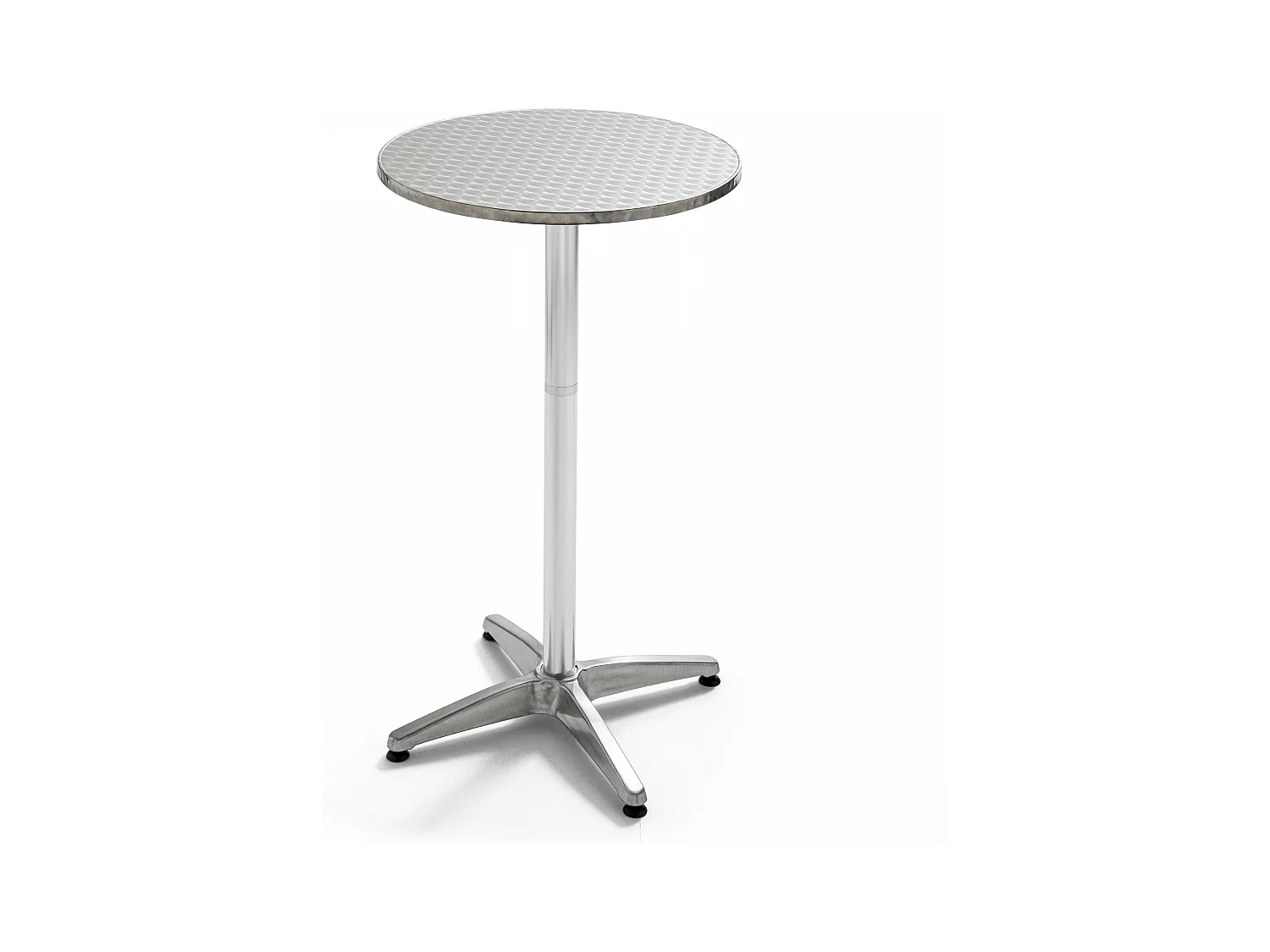 Table de bar en aluminium et 2 tabourets