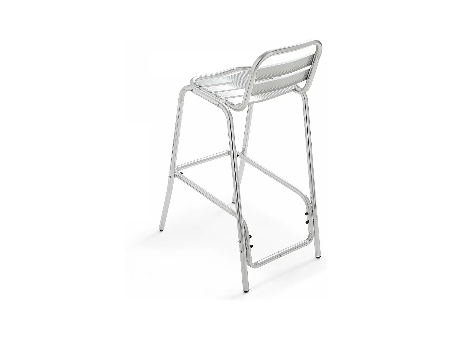 Table de bar en aluminium et 2 tabourets