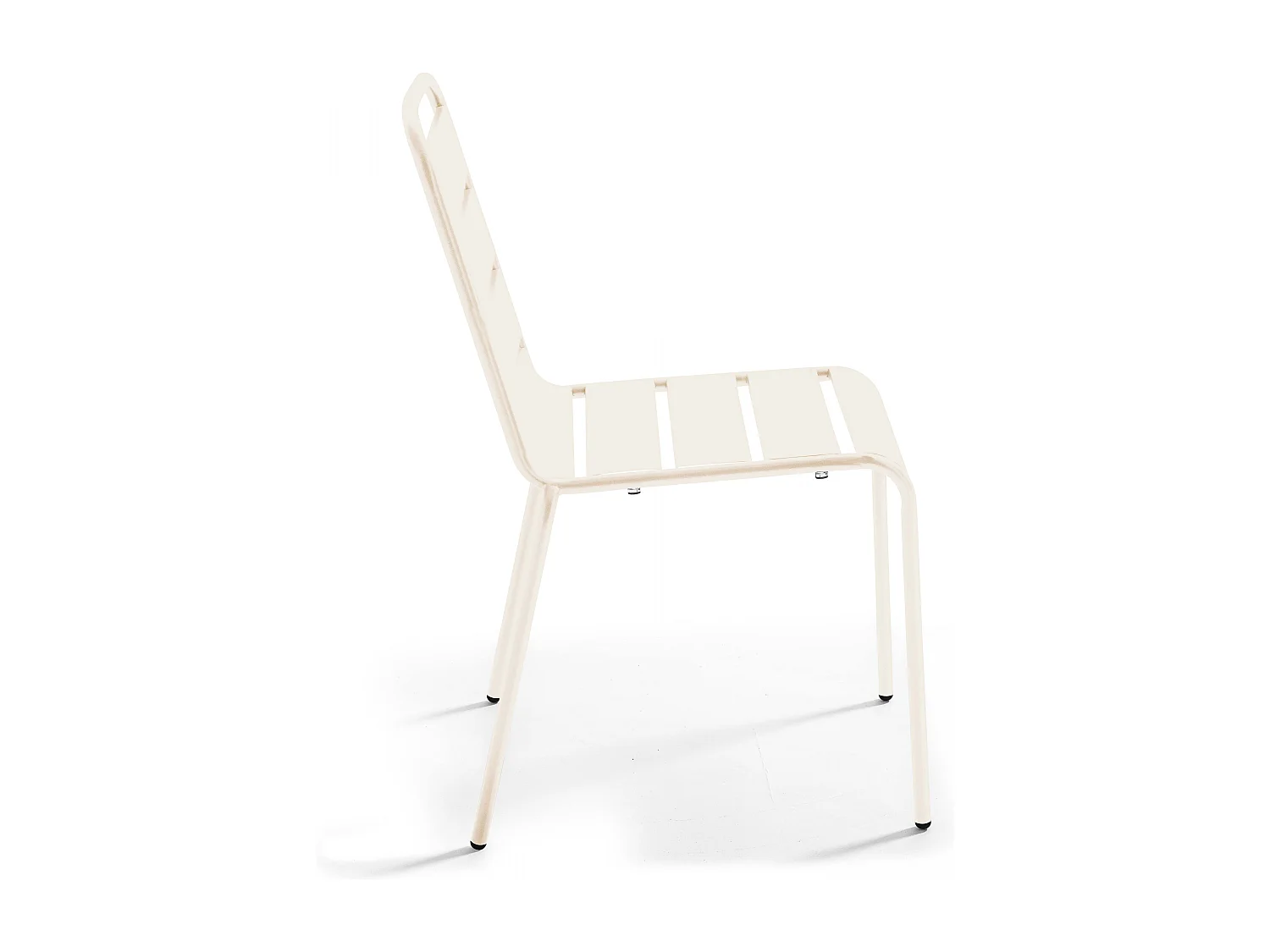 Ensemble table de jardin et 8 chaises en métal ivoire - Palavas