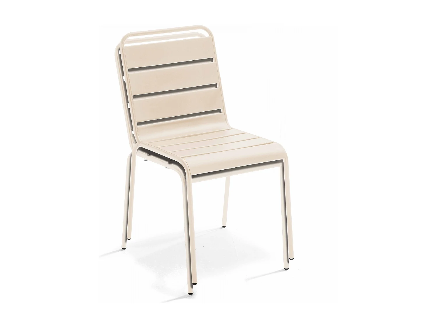 Ensemble table de jardin et 8 chaises en métal ivoire - Palavas