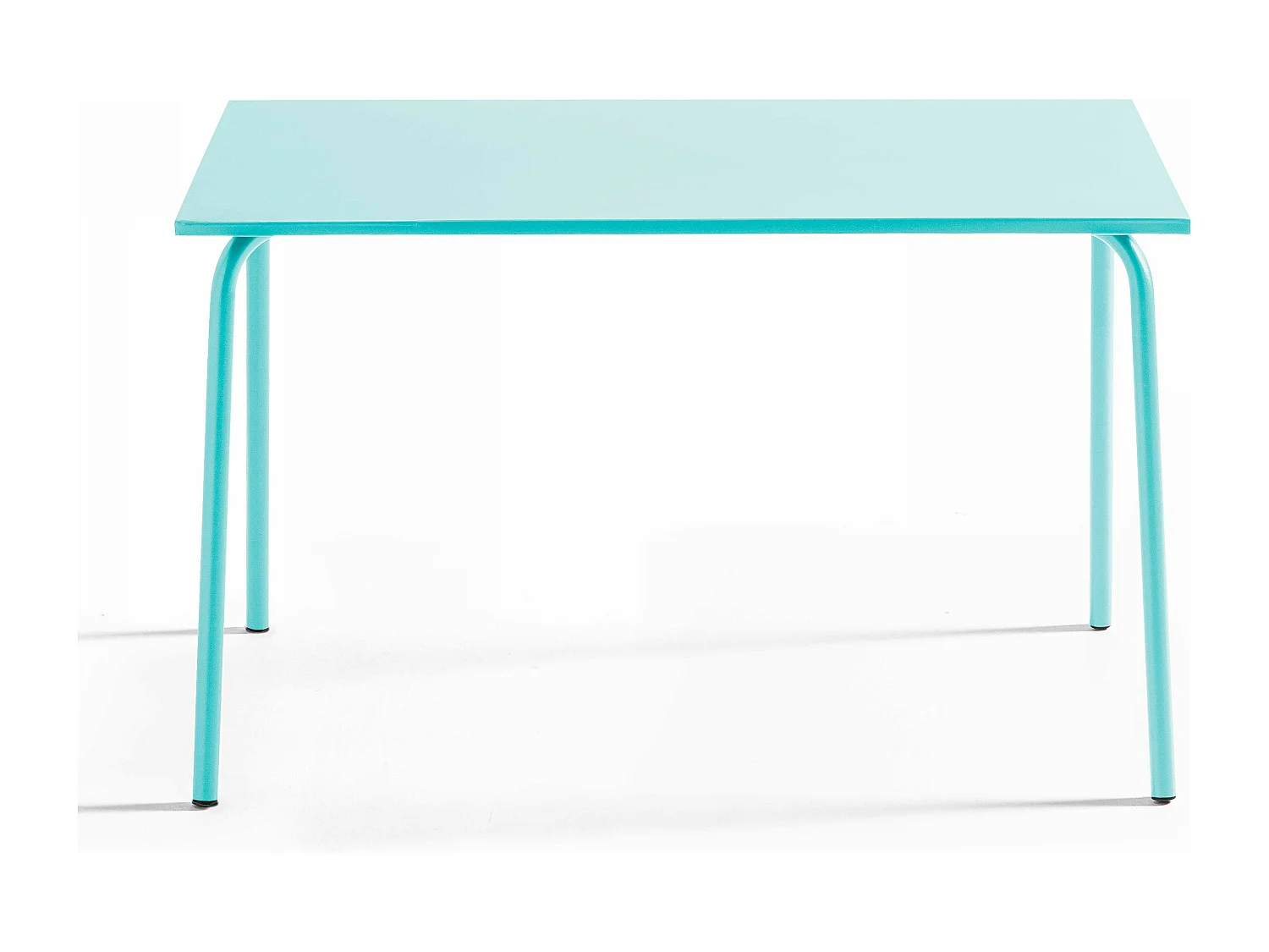 Ensemble table de jardin en métal et 4 chaises turquoise - Palavas