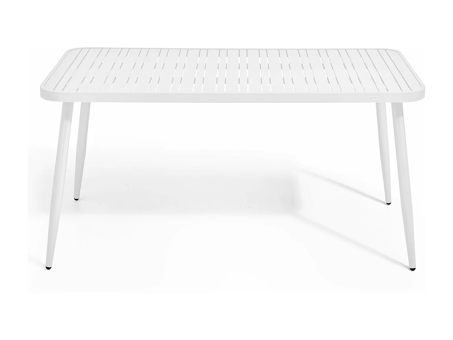 Ensemble table de jardin et 4 fauteuils en aluminium blanc