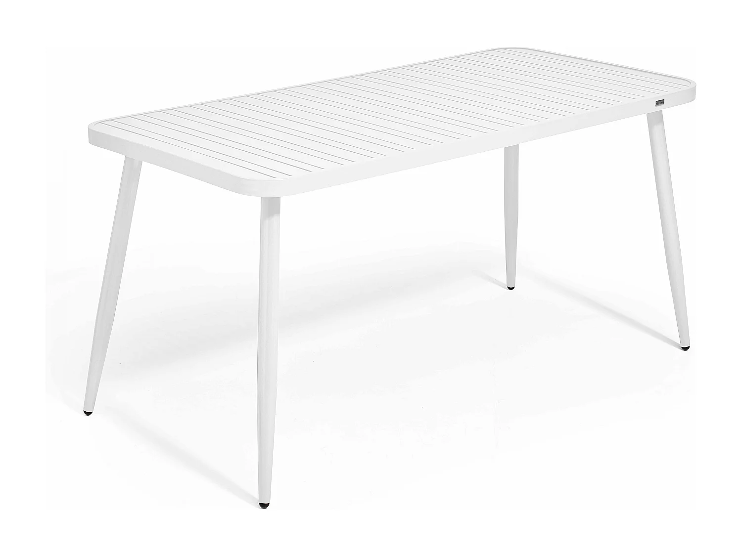 Ensemble table de jardin et 4 fauteuils en aluminium blanc