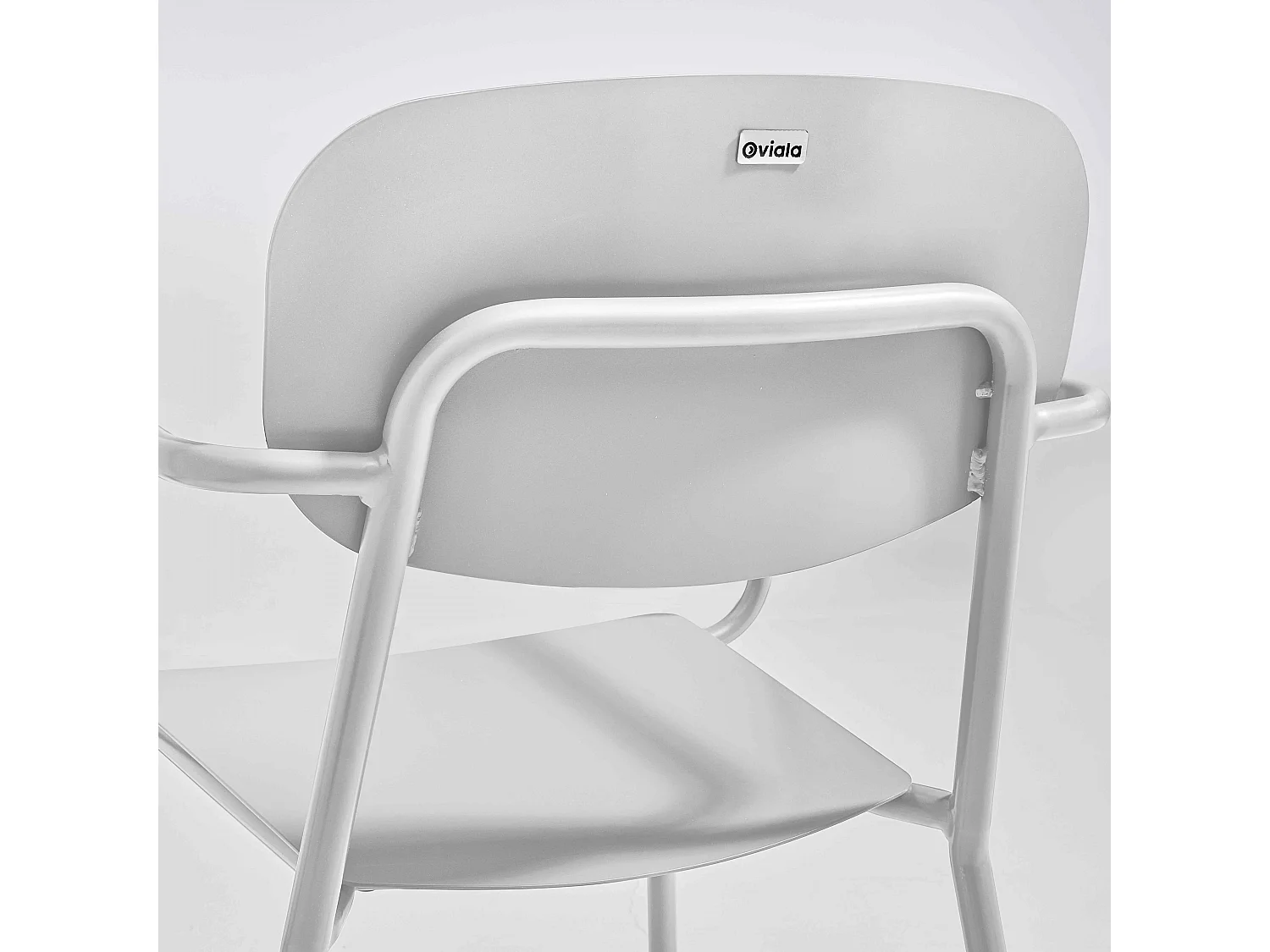 Ensemble table de jardin et 4 fauteuils en aluminium blanc