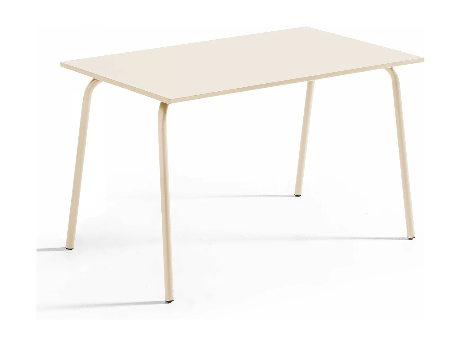 Ensemble table de jardin et 4 fauteuils en métal ivoire - Palavas