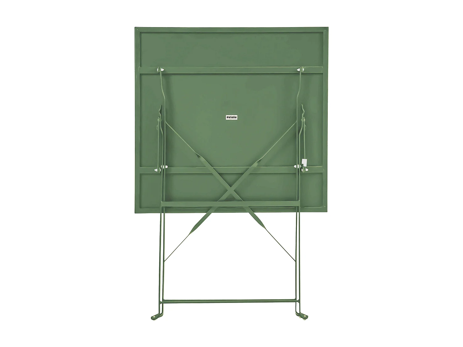 Table de jardin et 2 chaises acier vert cactus