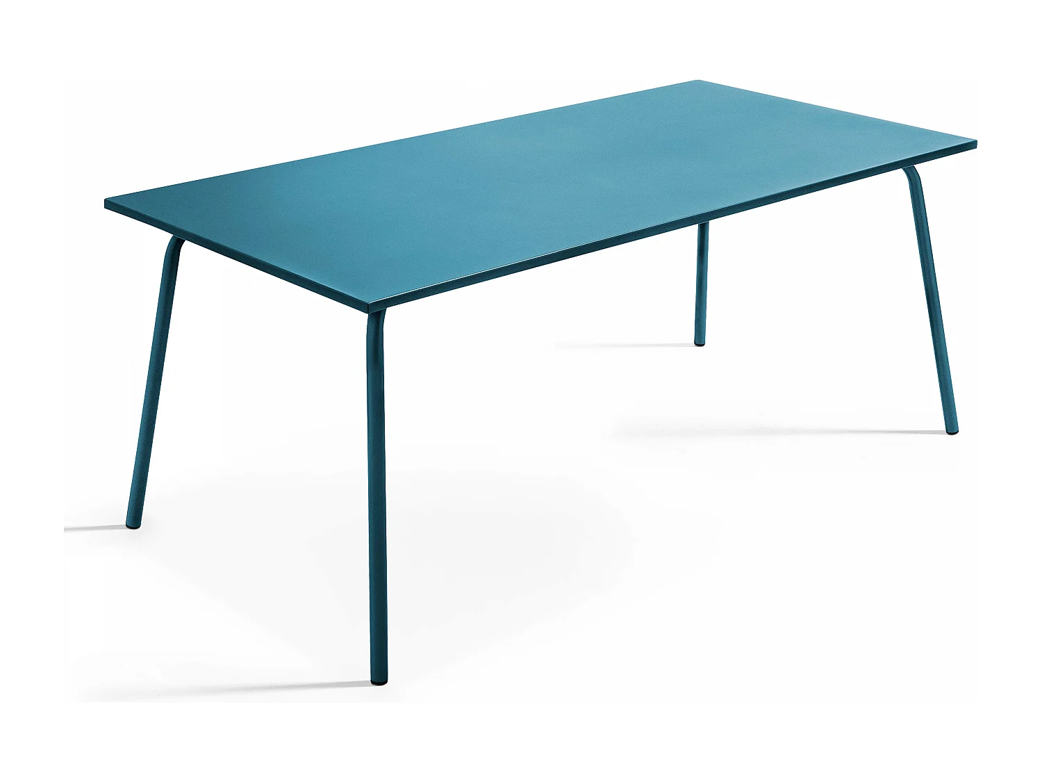 Salon de jardin 2 bancs et 4 chaises en acier bleu pacific - Palavas