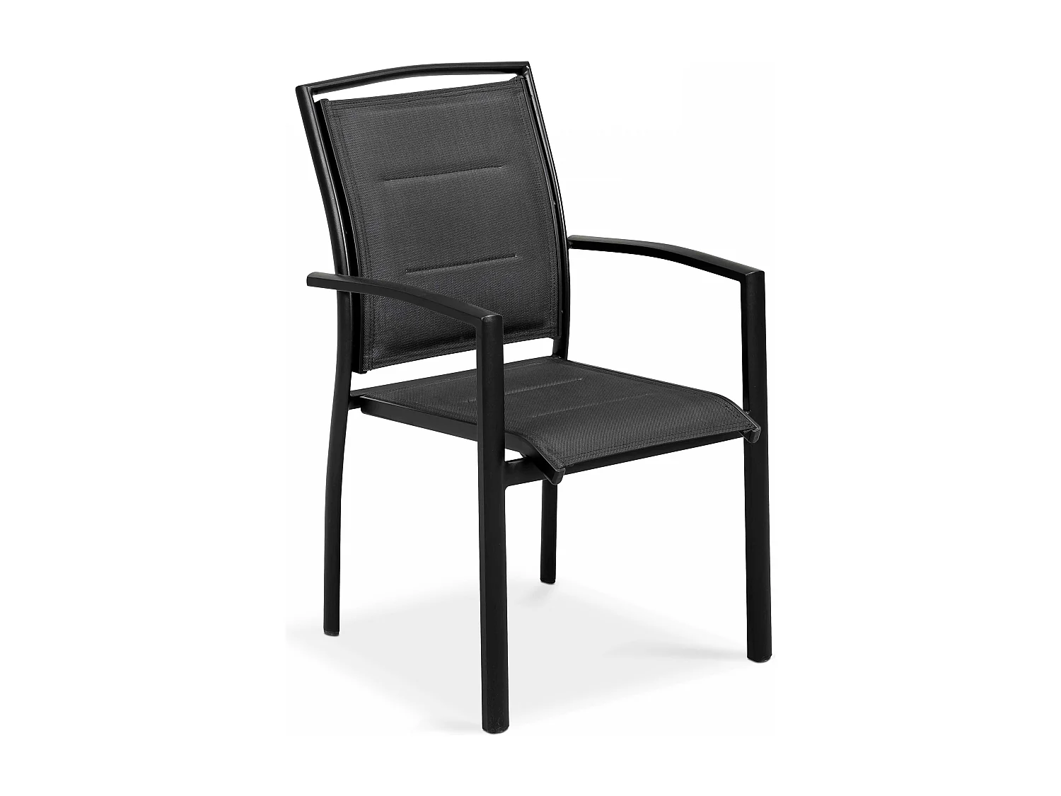 Ensemble table de jardin extensible et 8 fauteuils en aluminium noir