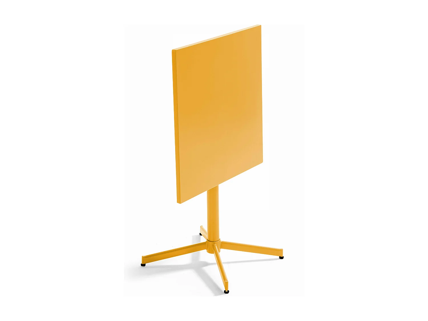 Ensemble table carrée de jardin inclinable et 2 chaises jaune - Palavas