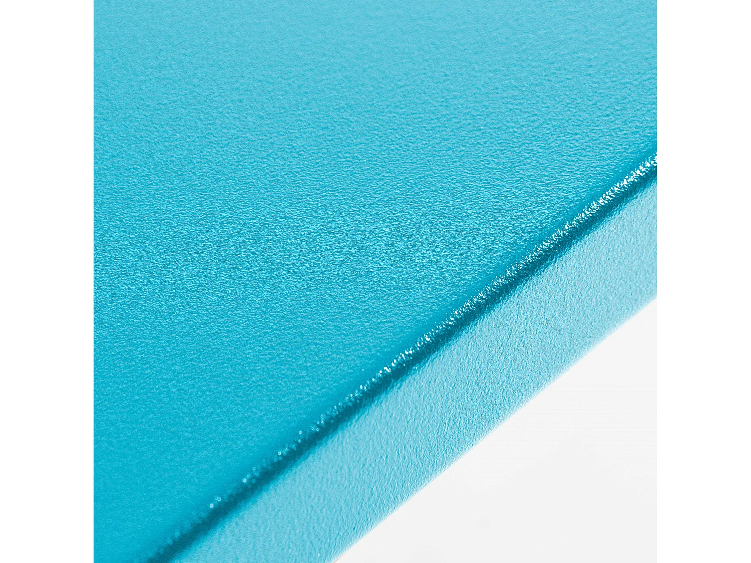 Ensemble table de jardin carrée et 2 fauteuils acier bleu - Palavas