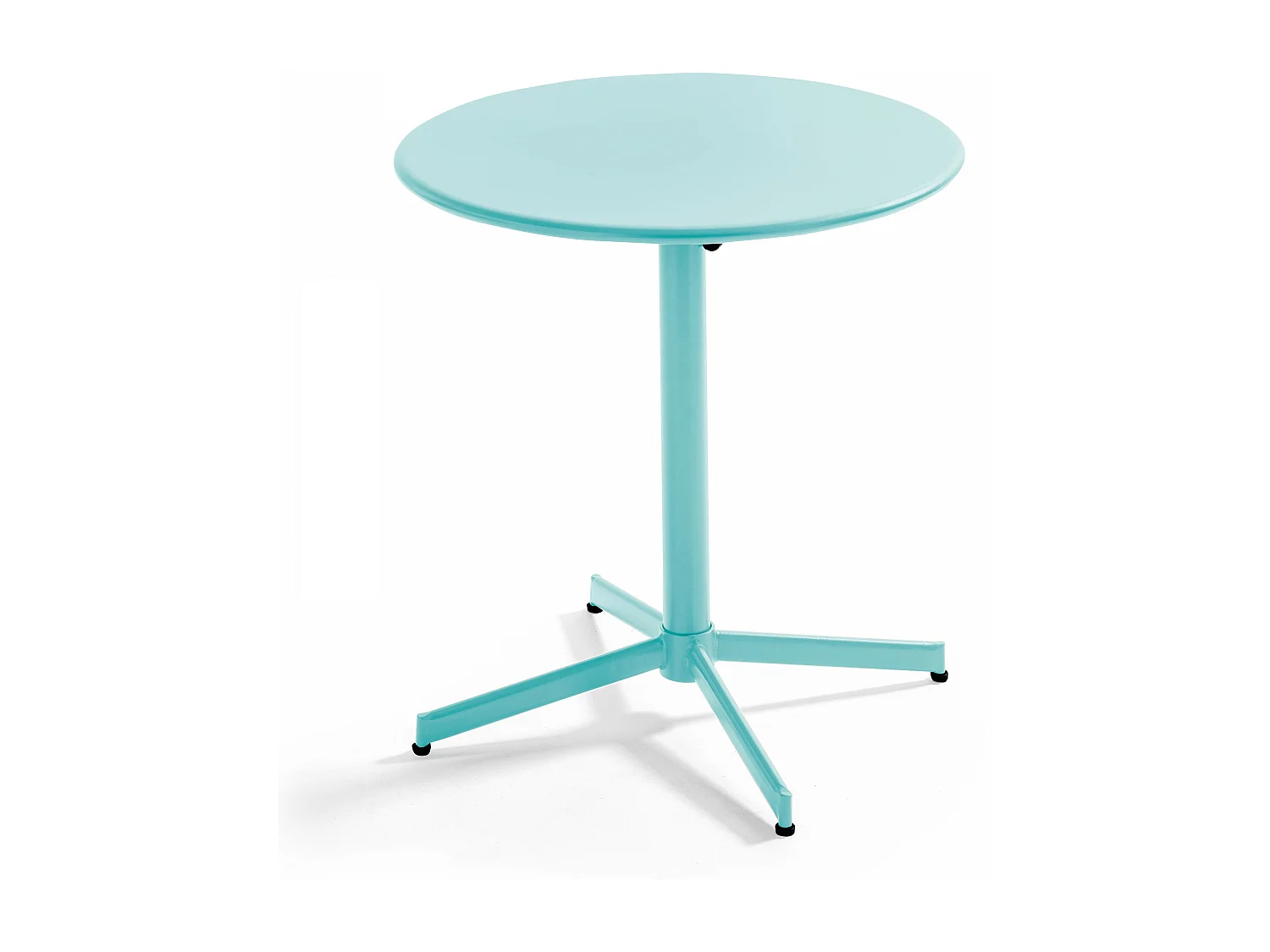 Ensemble table de jardin et 2 fauteuils métal turquoise - Palavas