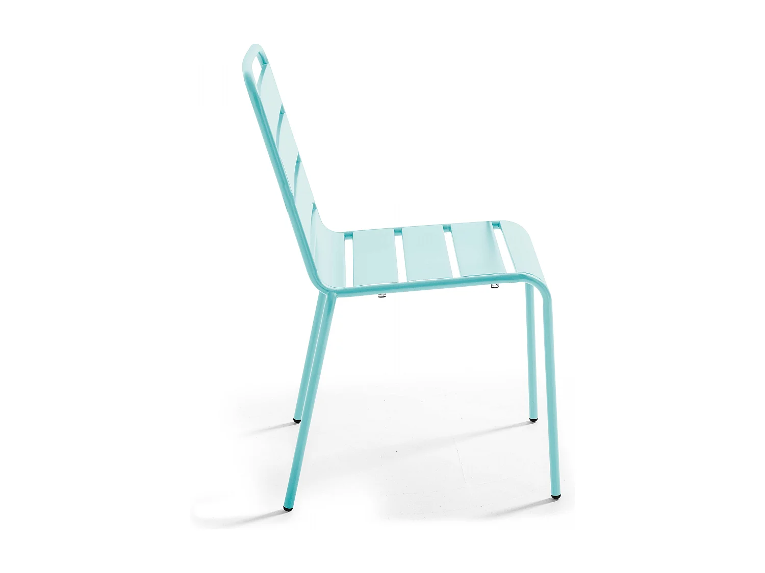 Tuinset met tafel en 8 turquoise stoelen