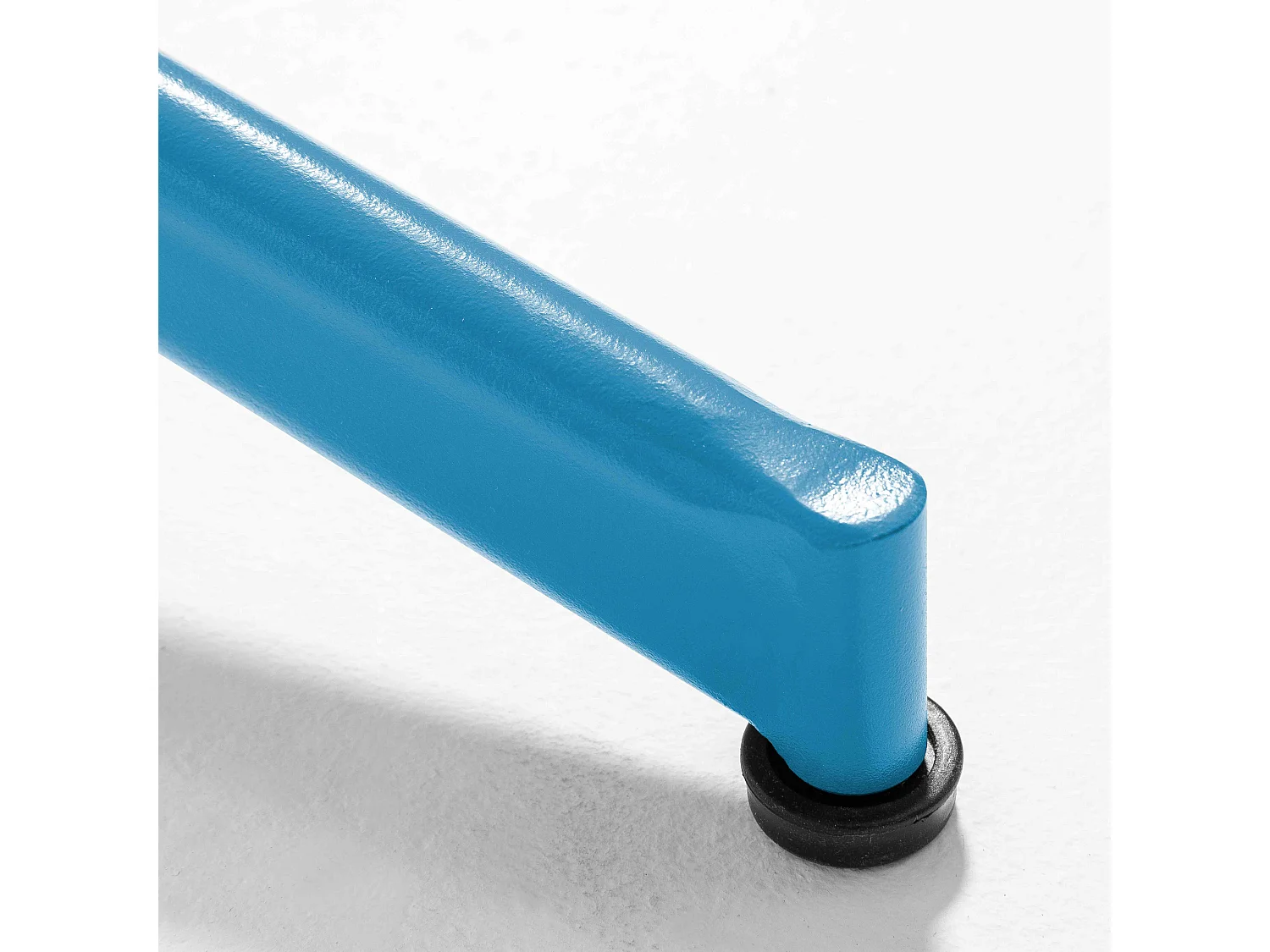 Ensemble table ronde et 2 chaises de jardin en métal bleu pacific - Palavas