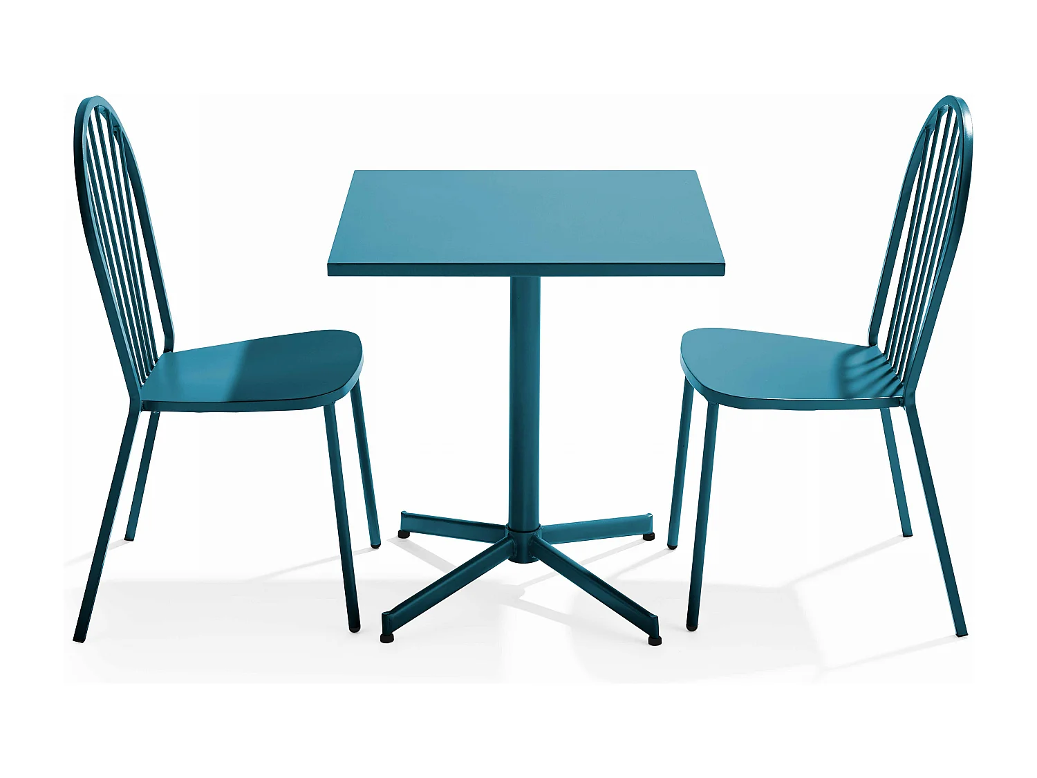 Ensemble table de jardin inclinable et 2 chaises bistrot pacific - Palavas