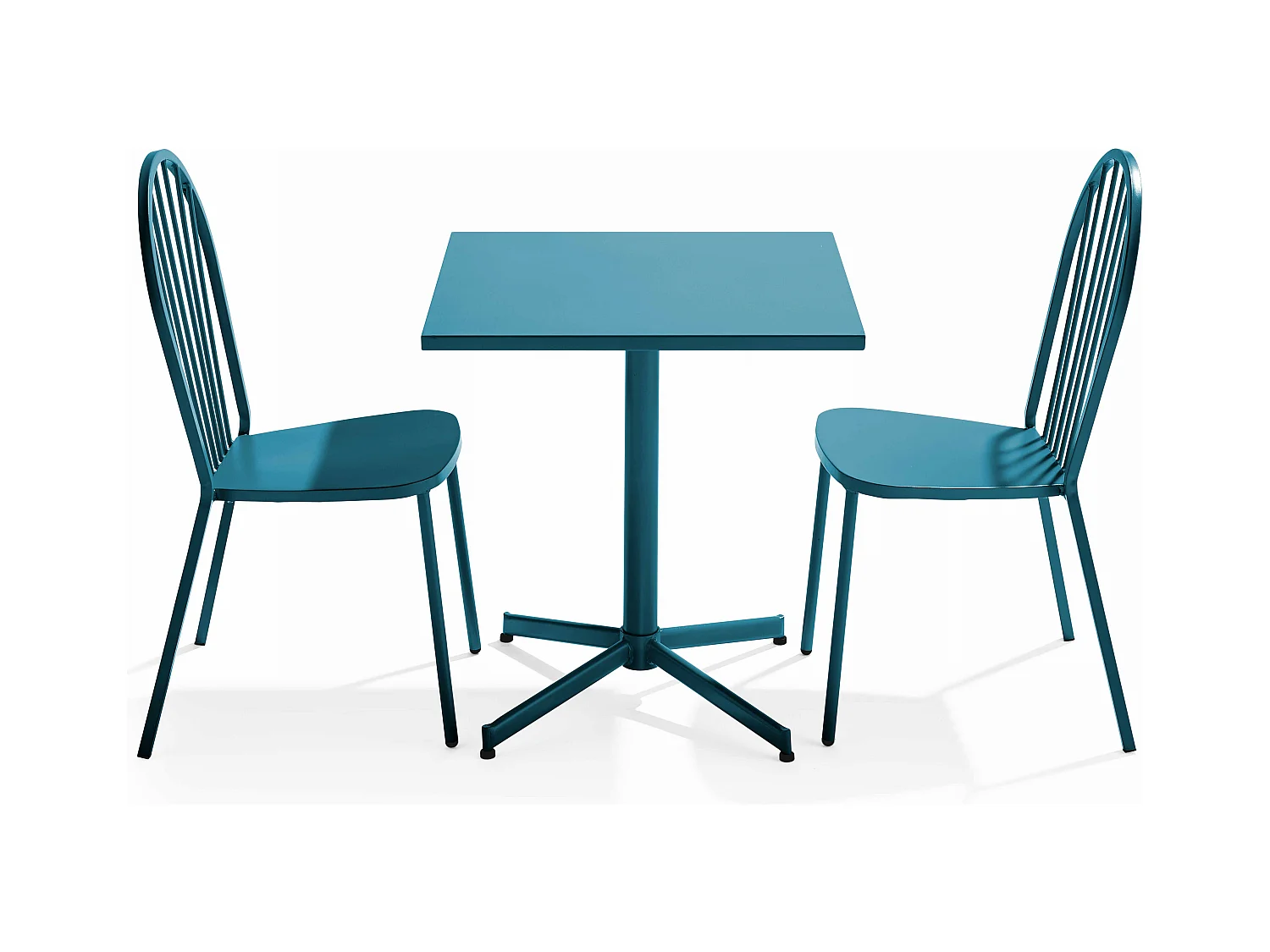 Ensemble table de jardin inclinable et 2 chaises bistrot pacific - Palavas