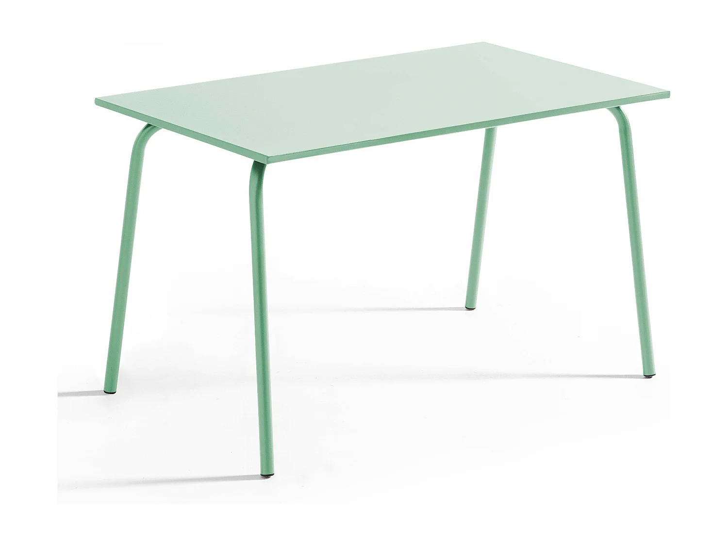 Ensemble table de jardin en métal et 4 chaises vert sauge - Palavas