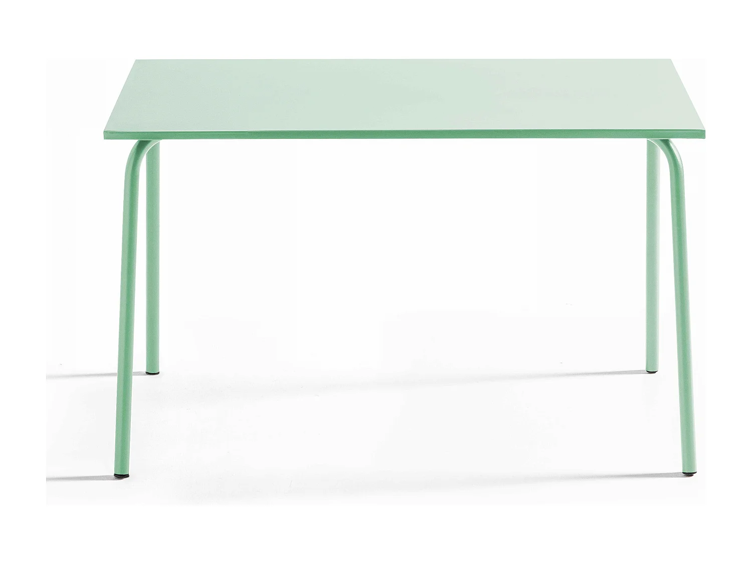 Ensemble table de jardin en métal et 4 chaises vert sauge - Palavas