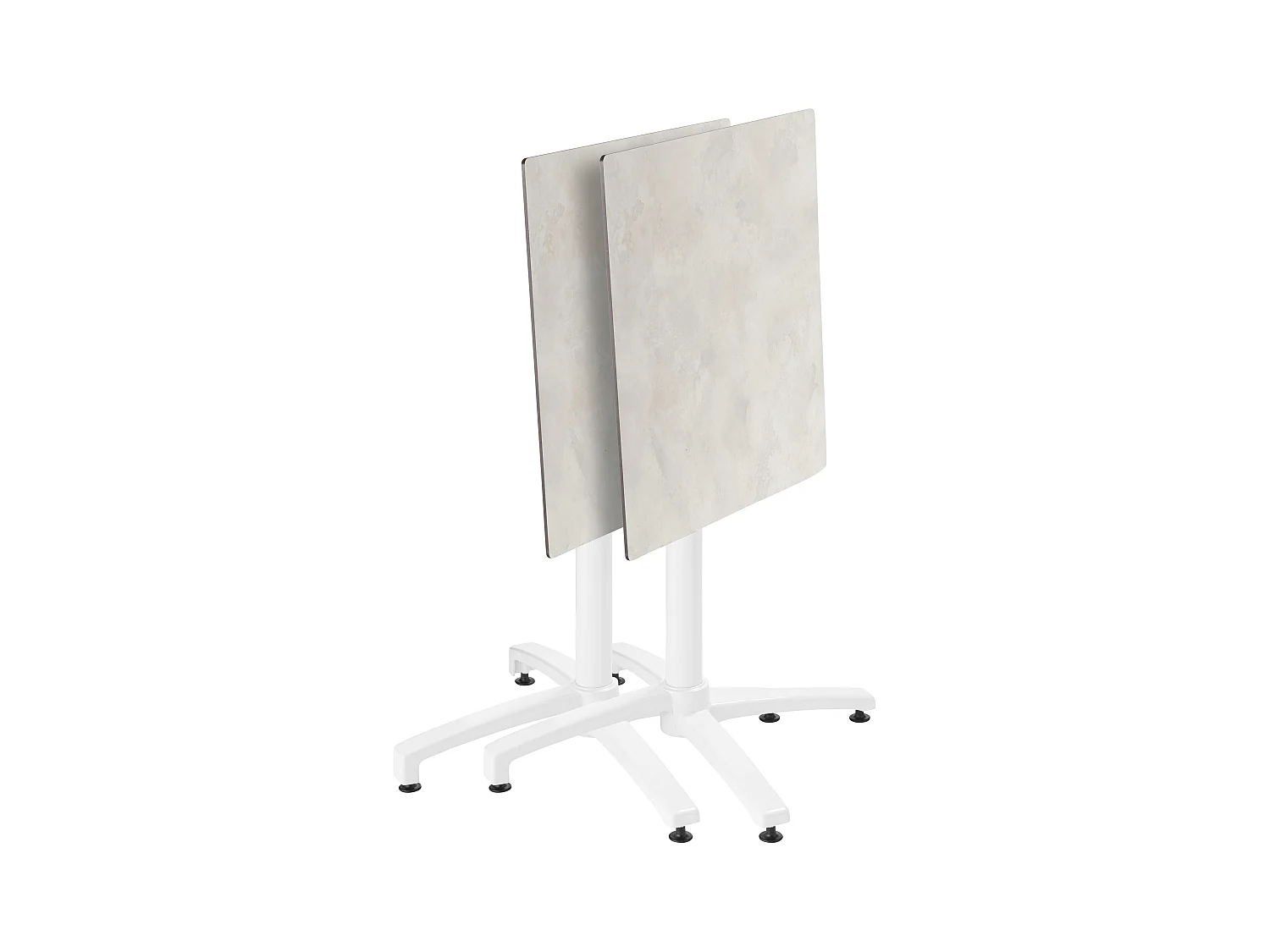 Mesa de jardín de hormigón laminado y 2 sillones grises