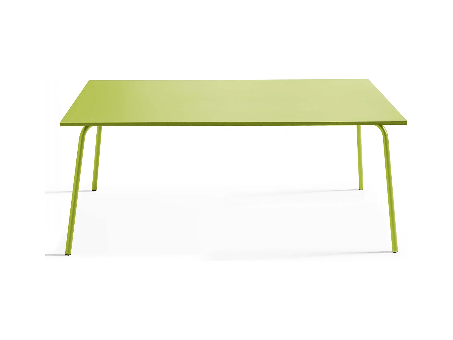 Ensemble table de jardin et 6 fauteuils en métal vert - Palavas
