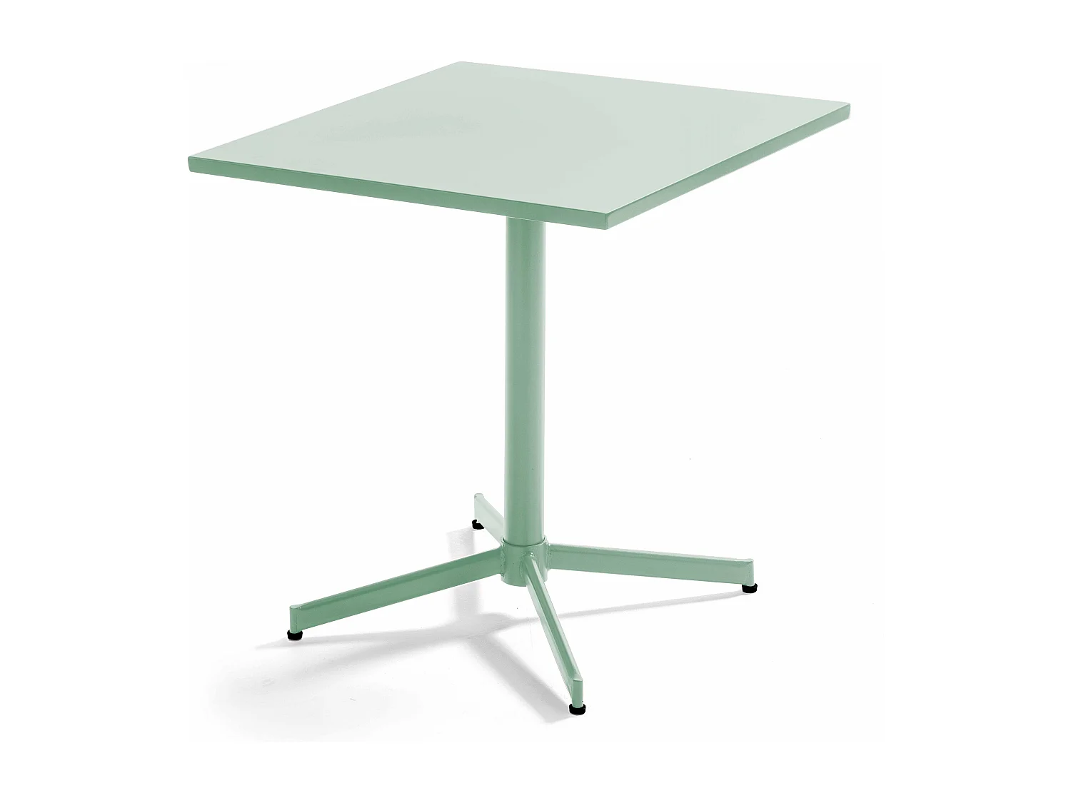 Set van een verstelbare tuintafel en 2 bistrostoelen in saliegroen